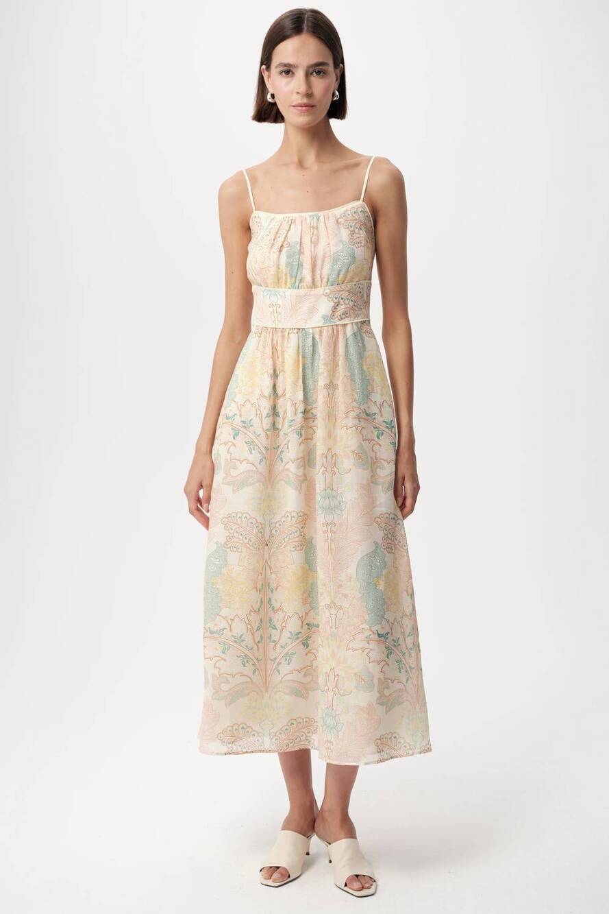 NEW EXQUISE ulrika dress in ivory multi